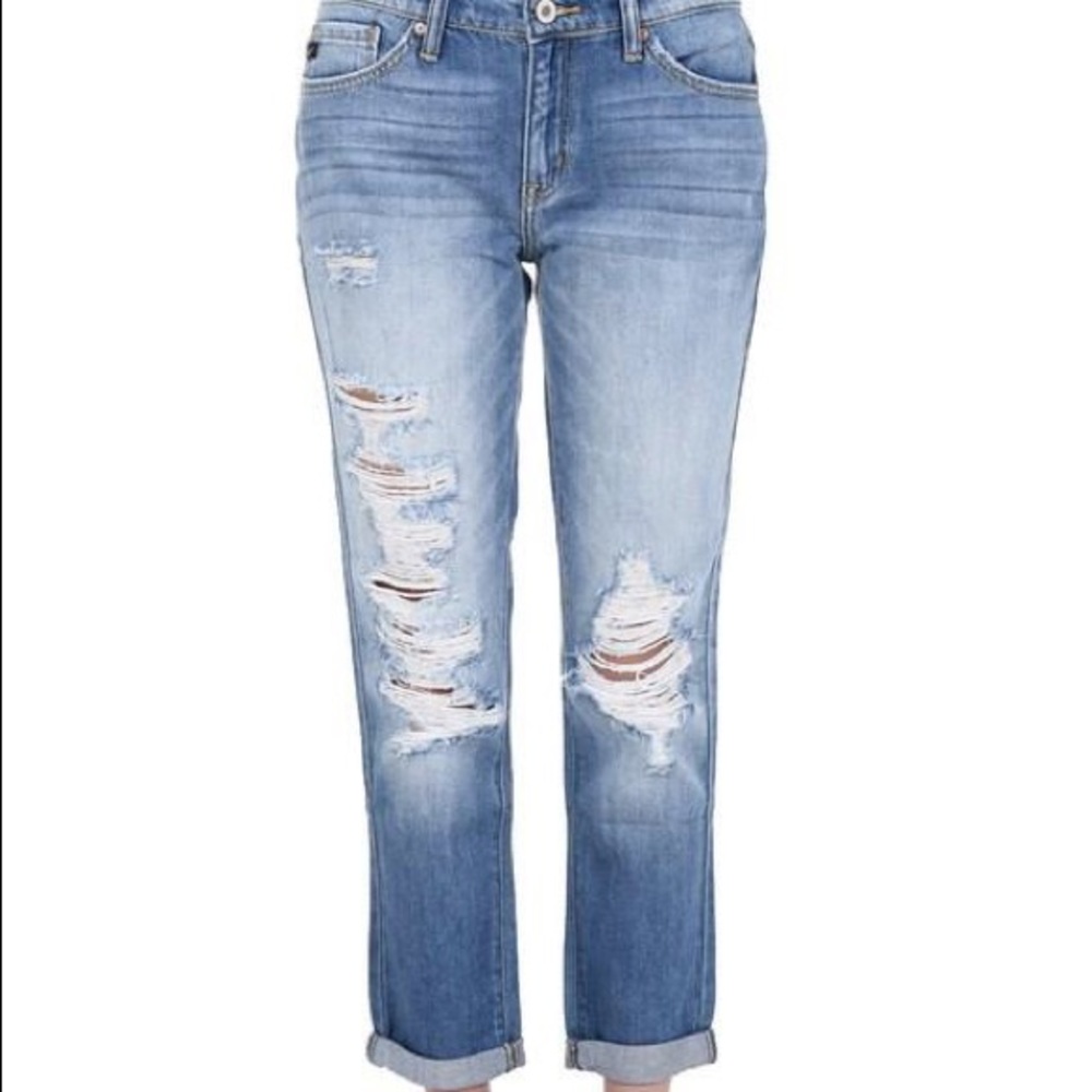 Destressed Kancan Cropped Jeans size 3/25